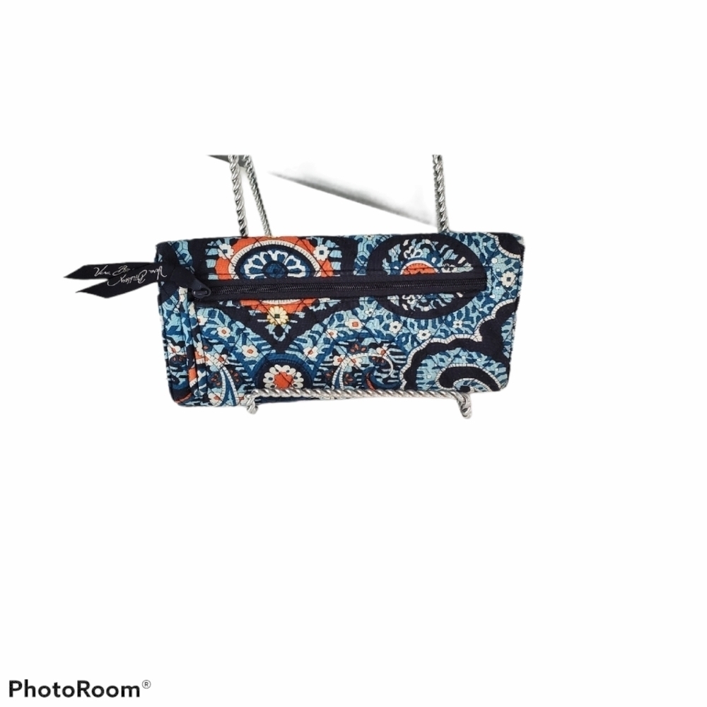 Vera Bradley Marrakesh Navy Blue Pailsey Wallet - Picture 2 of 4